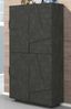 Dmora Schuhregal Archibal, Mehrzweckschrank mit 4 Flügeltüren, Schuhregal für den Eingangsbereich, 100 % Made in Italy, 81 x 38 x 167 cm, Schiefer, Bild 2