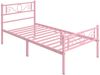 Yaheetech Bettgestell Metallbett mit Kopfteil, Einzelbett/Doppelbett Metallbettrahmen, 90-160 cm (B) Bild 5