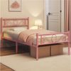 Yaheetech Bettgestell Metallbett mit Kopfteil, Einzelbett/Doppelbett Metallbettrahmen, 90-160 cm (B) Bild 3