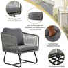 Merax Garten-Lounge-Set mit Rahmen aus verzinktem Eisen, 5er-Set, Grau Bild 4