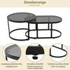 Merax Garten-Lounge-Set mit Rahmen aus verzinktem Eisen, 5er-Set, Grau Bild 5