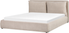 Bett mit Stauraum BAJONNA 180 x 200 cm Samtstoff Beige Bild 4