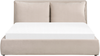 Bett mit Stauraum BAJONNA 180 x 200 cm Samtstoff Beige Bild 5