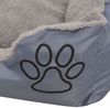 Hundebett mit gepolstertem Kissen Größe XXL, Oxford-Gewebe und Kunstpelz, Grau, 110 x 80 x 21 cm Bild 4