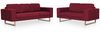 vidaXL 2-tlg. Sofagarnitur Stoff Weinrot [276865] Bild 2
