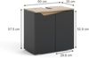 Waschbeckenunterschrank Marelle Anthrazit/Artisan 60 x 57.5 cm mit 2 Türen Vicco Bild 3