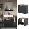 Waschbeckenunterschrank Marelle Anthrazit/Artisan 60 x 57.5 cm mit 2 Türen Vicco Bild 2