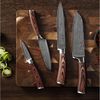 Wakoli Messer-Set Edib 4er Damastmesserset I 8 - 18cm Klinge I Pakkaholzgriff (4-tlg) Bild 2