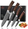 Wakoli Messer-Set Edib 4er Damastmesserset I 8 - 18cm Klinge I Pakkaholzgriff (4-tlg) Bild 5