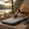 Avenli Luftmatratze Luftbett Camping für 1 Person grau 191 x 99 x 25 cm Twin-Size, (aufblasbar Ideal als Reisebett oder Isomatte, 1-St, für Indoor und Outdoor mit beflockter Oberfläche), Campingmatratze ohne Pumpe Bild 4