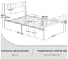 Yaheetech Metallbett Bettgestell 90x190/90x200/140x200cm, Minimalistischer Bettrahmen mit Kopfteil Gästebett mit Lattenrost Bild 3