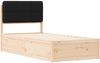 vidaXL Bettgestell mit gepolstertem Kopfteil Schwarz 75 x 190 cm 877741 Bild 4