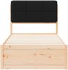 vidaXL Bettgestell mit gepolstertem Kopfteil Schwarz 75 x 190 cm 877741 Bild 5