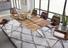 Esstisch Mango 220x100x76 natur lackiert / Epoxid schwarz, Sterngestell silber matt EPOXY Bild 2