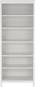 Dmora Bücherregal Sinlaku, Büroregal, Mobiler Buchhalter, Bücherbrett, 78x33 h199 cm, Weiß Bild 4