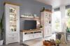 Vitrine 1 GLORA Schrank Kiefer massiv weiß gewachst Eiche Landhaus Bild 2