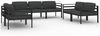 vidaXL 7-tlg. Garten-Lounge-Set mit Kissen Aluminium Anthrazit 3107796 Bild 2