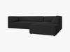 Micadoni 4-Sitzer Modular Sofa Ruby Rechts Strukturierter Stoff Ottawa Schwarz Bild 3