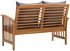 vidaXL Gartenbank mit Kissen, Massivholz Akazie braun / dunkelgrau, 119 x 67 x 83 cm Bild 4