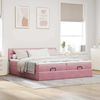 vidaXL Ottoman-Bett mit Matratzen Rosa 180x200 cm Samt 3312097 Bild 3