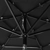 vidaXL Sonnenschirm mit Aluminium-Mast 3-lagig Schwarz 2 m 313858 Bild 5