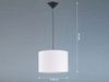 LED Hängelampe mit Lampenschirm Leinen Weiß, Ø 30cm Bild 4