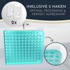 Homerella Badematte rutschfest Hautsensitiv 88x39cm, INKL. AUFHÄNGUNG, Antirutschmatte Badewanne BPA frei, Duschmatte schimmelresistent & maschinenwaschbar Bild 3