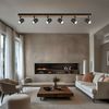 Deckenleuchte, Metall, Holzoptik, 6-Flammig Bild 2