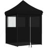 vidaXL Partyzelt Faltbar Pop-Up mit 4 Seitenteilen Schwarz 4005006 Bild 2