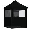 vidaXL Partyzelt Faltbar Pop-Up mit 4 Seitenteilen Schwarz 4005006 Bild 4