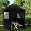 vidaXL Partyzelt Faltbar Pop-Up mit 4 Seitenteilen Schwarz 4005006 Bild 1
