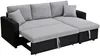 Vente-unique - GAZUR Sofa Stoff SchwarzGrau - B 146 cm x H 85 cm x L 223 cm Bild 3