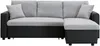 Vente-unique - GAZUR Sofa Stoff SchwarzGrau - B 146 cm x H 85 cm x L 223 cm Bild 2