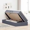 vidaXL Aufbewahrungsbett mit Matratze Dunkelgrau 90 x 190 cm Samt 3370270 Bild 4