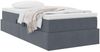 vidaXL Aufbewahrungsbett mit Matratze Dunkelgrau 90 x 190 cm Samt 3370270 Bild 3