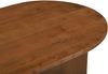 Esstisch 160 x 90 cm Akazienholz Nussbaum gerade Kante oval V-Gestell LAURIE 171622434 Bild 4