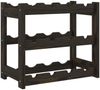 vidaXL Weinregal für 12 Flaschen Schwarz Massivholz Kiefer 373399 Bild 2