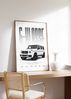 Geländewagen Poster Weiß · Geschenkidee · Luxus SUV Wandbild · Deko Print ohne Rahmen - 15x20cm Bild 3