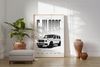 Geländewagen Poster Weiß · Geschenkidee · Luxus SUV Wandbild · Deko Print ohne Rahmen - 15x20cm Bild 2
