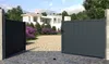 Vente-unique - NAZARIO Eingangstor Metall Grau - B 4,6 cm x H 161 cm x L 392 cm Bild 2