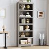 GarveeMore Bücherregal 186cm Bücherregal 6 Etagen offenes Bücherregal verstellbar Bild 2