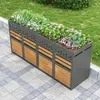 Mülltonnenbox, Mülltonnenunterstand mit Hochbeet, 120L 240L, wetterfest, Container, Abfallbehälter, Tonnenhaus, Gartenbox, abschließbare Müllbox (4 Tonnen) Bild 2