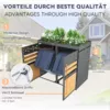 Mülltonnenbox, Mülltonnenunterstand mit Hochbeet, 120L 240L, wetterfest, Container, Abfallbehälter, Tonnenhaus, Gartenbox, abschließbare Müllbox (4 Tonnen) Bild 5