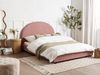 Bett mit Lattenrost Bouclé VAUCLUSE 140 x 200 cm Pastellrosa Bild 3
