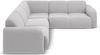 Micadoni Ecksofa Molino 5-Sitzer Boucle Baloo Hellgrau Bild 2