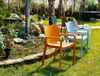 CLP Gartenstuhl Diva 4er Set, Kunststoff, stapelbar, wetterfest, mit Armlehnen,hellgrau Bild 3