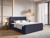 Selsey 'Cloudy II' Boxspringbett mit Bettkästen und Topper Chenille Marineblau, 200x200 cm Bild 3