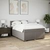 vidaXL Boxspringbett mit Matratze Taupe 160x200 cm Stoff 3288236 Bild 4