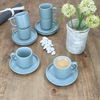 Ritzenhoff 6er Set Jasper Espressotassen & Untertassen Graublau für 6 Personen Bild 3
