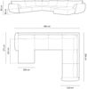 Micadoni Panorama-Ecksofa Kaelle 8-Sitzer Rechts Samt Bluvel Helles Beige Bild 5
